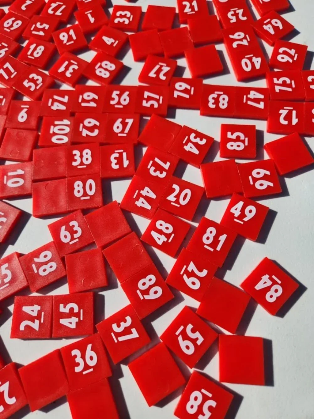 Lakeshore Learning Red Number Tiles Educational Math Toys Manipulatives School S